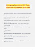 Emergency Procedures KSV Exam Questions and Answers 100% Pass