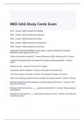 MED GAS Study Cards Exam with 100% correct Answers