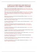 CCRP EXAM PREP 2024-2025&vert; 300 EXAM QUESTIONS AND CORRECT ANSWERS 