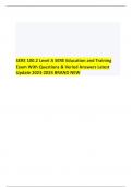 SERE 100&period;2 Level A SERE Education and Training Exam With Questions & Veried Answers Latest Update 2023-2024 BRAND NEW
