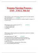 Trauma Nursing Process - TNP - TNCC 9th Ed