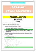 AFL2601 MAY/JUNE EXAM ANSWERS 2024