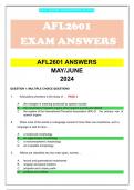 AFL2601 MAY&sol;JUNE EXAM ANSWERS 2024