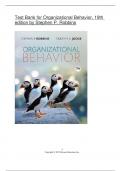 Test Bank for Organizational Behavior&comma; 19th edition by Stephen P&period; Robbins