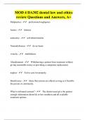 MOD 4 DA302 dental law and ethics review Questions and Answers, A+