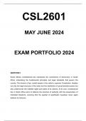CSL2601 MAY JUNE EXAM 2024  - DUE 15 MAY 2024