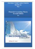 SOLUTIONS MANUAL For Financial Accounting Theory Seventh Edition A+