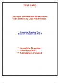 Test Bank for Concepts of Database Management, 10th Edition Friedrichsen (All Chapters included)