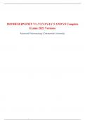 2019 HESI RN EXIT V1 ,V2,V3,V4,V 5 AND V8 Complete Exams 2023 Versions Advanced Pharmacology (Chamberlain University)