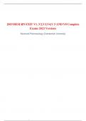 2019 HESI RN EXIT V1 &comma;V2&comma;V3&comma;V4&comma;V 5 AND V8 Complete Exams 2023 Versions Advanced Pharmacology &lpar;Chamberlain University&rpar;