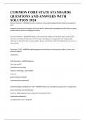 COMMON CORE STATE STANDARDS QUESTIONS AND ANSWERS WITH SOLUTION 2024
