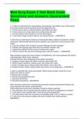 Med Surg Exam 3 Test Bank Exam Questions and Answers (Guaranteed Pass)
