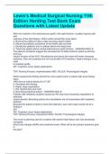Lewis's Medical Surgical Nursing 11th Edition Harding Test Bank Exam Questions with Latest Update