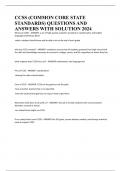 CCSS &lpar;COMMON CORE STATE STANDARDS&rpar; QUESTIONS AND ANSWERS WITH SOLUTION 2024