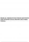 MEDICAL EMERGENCIES FISDAP QUESTIONS AND ANSWERS 3rd test 2024/2025 with Verified Solutions.