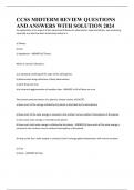 CCSS MIDTERM REVIEW QUESTIONS AND ANSWERS WITH SOLUTION 2024