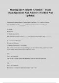 Sharing and Visibility Architect &ndash; Exam Exam Questions And Answers &lpar;Verified And Updated&rpar;