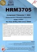 HRM3705 Assignment 7 (COMPLETE ANSWERS) Semester 1 2024 - DUE 20 May 2024 ;