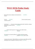 WGU D236 Patho Study Guide