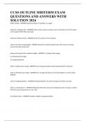 CCSS OUTLINE MIDTERM EXAM QUESTIONS AND ANSWERS WITH SOLUTION 2024