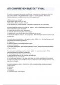 ATI COMPREHENSIVE EXIT FINAL EXAM 2024&sol;2025 QUESTIONS WITH COMPLETED & VERIFIED SOLUTIONS&period;