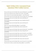 Spirit Airlines GSA Assessment Exam Questions With Verified Answer