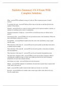 Statistics Summary Ch 4 Exam With Complete Solutions