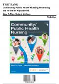 Test Bank: Community Public Health Nursing Promoting the Health of Populations, 7th Edition by Nies - Chapters 1-34, 9780323528948 | Rationals Included