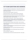 COT EXAM QUESTIONS AND ANSWERS 2024
