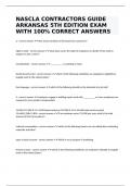 NASCLA CONTRACTORS GUIDE ARKANSAS 5TH EDITION EXAM WITH 100% CORRECT ANSWERS