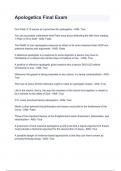 Apologetics Final Exam &lpar;1&rpar;