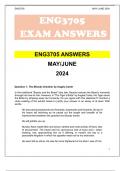 ENG3705 MAY&sol;JUNE EXAM 2024
