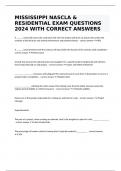 MISSISSIPPI NASCLA & RESIDENTIAL EXAM QUESTIONS 2024 WITH CORRECT ANSWERS
