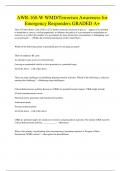 AWR-160-W WMD&sol;Terrorism Awareness for  Emergency Responders GRADED A&plus; 