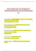 WSET DIPLOMA D4&colon; SPARKLING WINES QUESTIONS AND ANSWERS 2024 A&plus; 