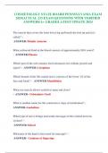 COSMETOLOGY STATE BOARD PENNSYLVANIA EXAM 2024&sol;ACTUAL 215 EXAM QUESTIONS WITH VERIFIED ANSWERS&sol;A&plus; GRADE&sol;LATEST UPDATE 2024
