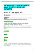 BEST ANSWERS NR 566 Week 1 Open Book Quiz 100% VERIFIED ANSWERS  2024/2025
