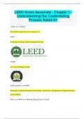 LEED Green Associate - Chapter 1 - Understanding the Credentialing  Process Rated A+