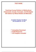 Test Bank for Teaching Young Children in Multicultural Classrooms, Issues, Concepts, and Strategies, 6th Edition Melendez (All Chapters included)