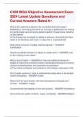 C100 WGU Objective Assessment Exam  2024 Latest Update Questions and  Correct Answers Rated A&plus;