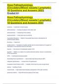 Hosa Pathophysiology (Circulatory Blood vessels  Lymphatic) 18 Questions and Answers 2023 Graded A+