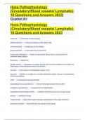 Hosa Pathophysiology &lpar;Circulatory Blood vessels  Lymphatic&rpar; 18 Questions and Answers 2023 Graded A&plus;