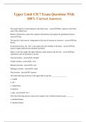 Upper Limb CH 7 Exam Questions With 100&percnt; Correct Answers