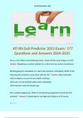 ATI RN Exit Predictor 2023 Exam/ 177 Questions and Answers 2024-2025. 