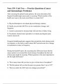 Nurs 239&colon; Unit Two &mdash; Practice Questions &lpar;Cancer and Immunologic Problems&rpar;