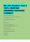 BEST REVIEW Bio 253 Hondros Test 2  100% VERIFIED  ANSWERS 2024/2025  CORRECT
