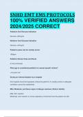 BEST REVIEW SNHD EMT EMS PROTOCOLS 100% VERIFIED ANSWERS  2024/2025 CORRECT