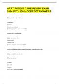 ARRT PATIENT CARE REVIEW EXAM 2024 WITH 100&percnt; CORRECT ANSWERS