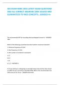 SDS EXAM-NBRC 2024 LATEST EXAM QUESTIONS AND ALL CORRECT ANSWERS 100% SOLVED AND GUARANTEED TO PASS CONCEPTS...GRADED A+