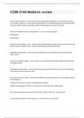 COM 2740 Midterm review Liberty University  Questions with complete solution 